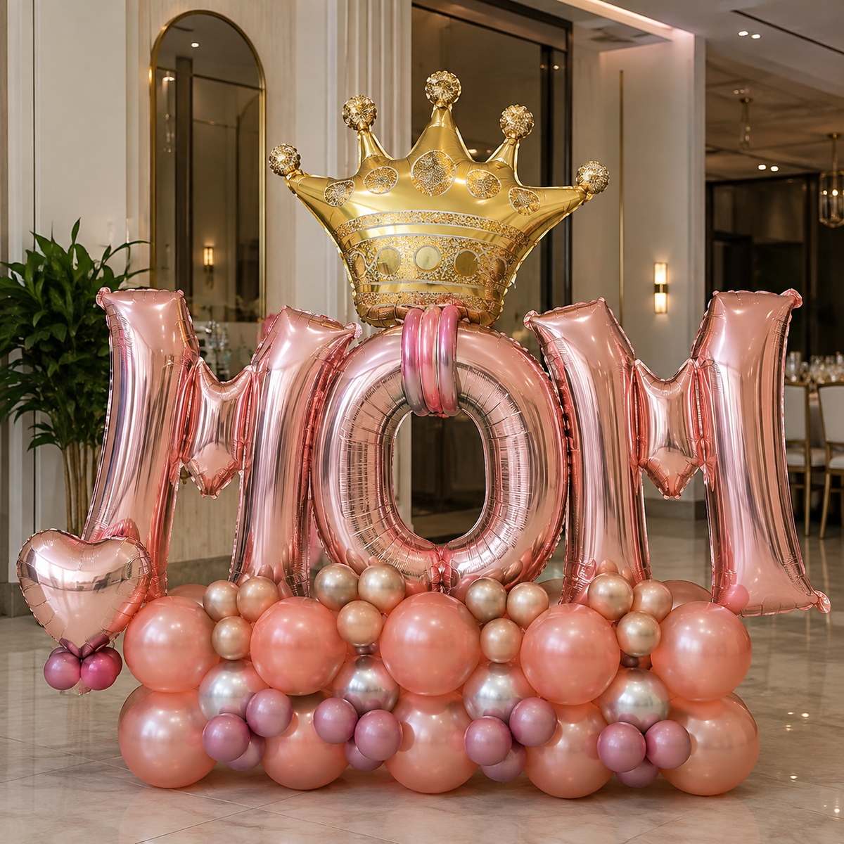 Elegant Royalty M-O-M Balloon Arrangement