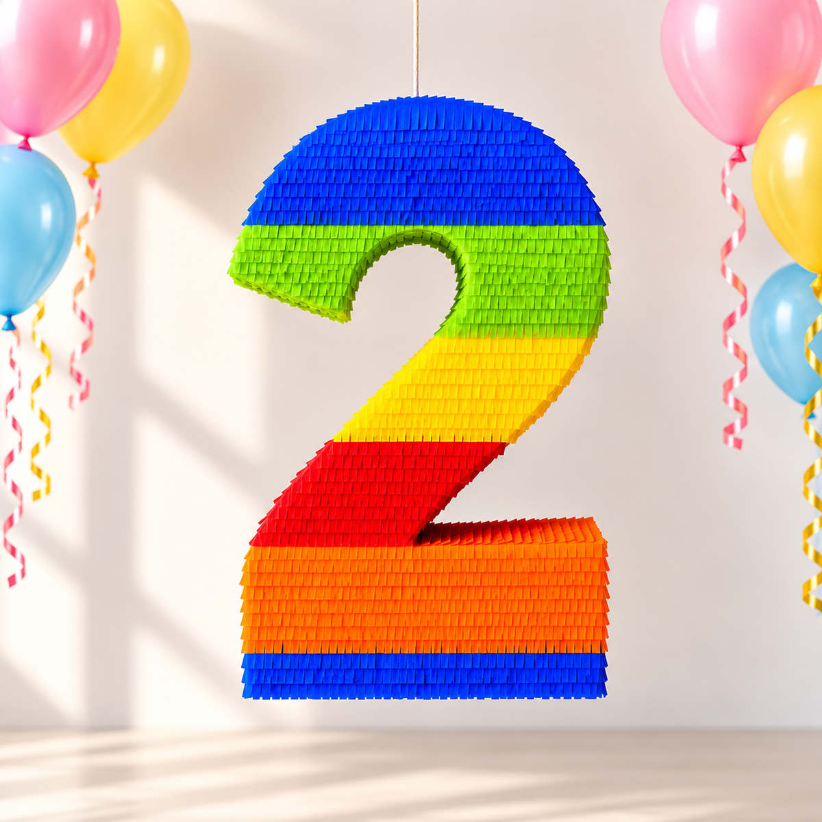 RAINBOW NUMBER PIÑATA PRE-ORDER | 3 Days Production | FREE Stick Included!