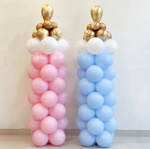 Baby Bottle Inspired Balloon Pillar NEW BORN Standee