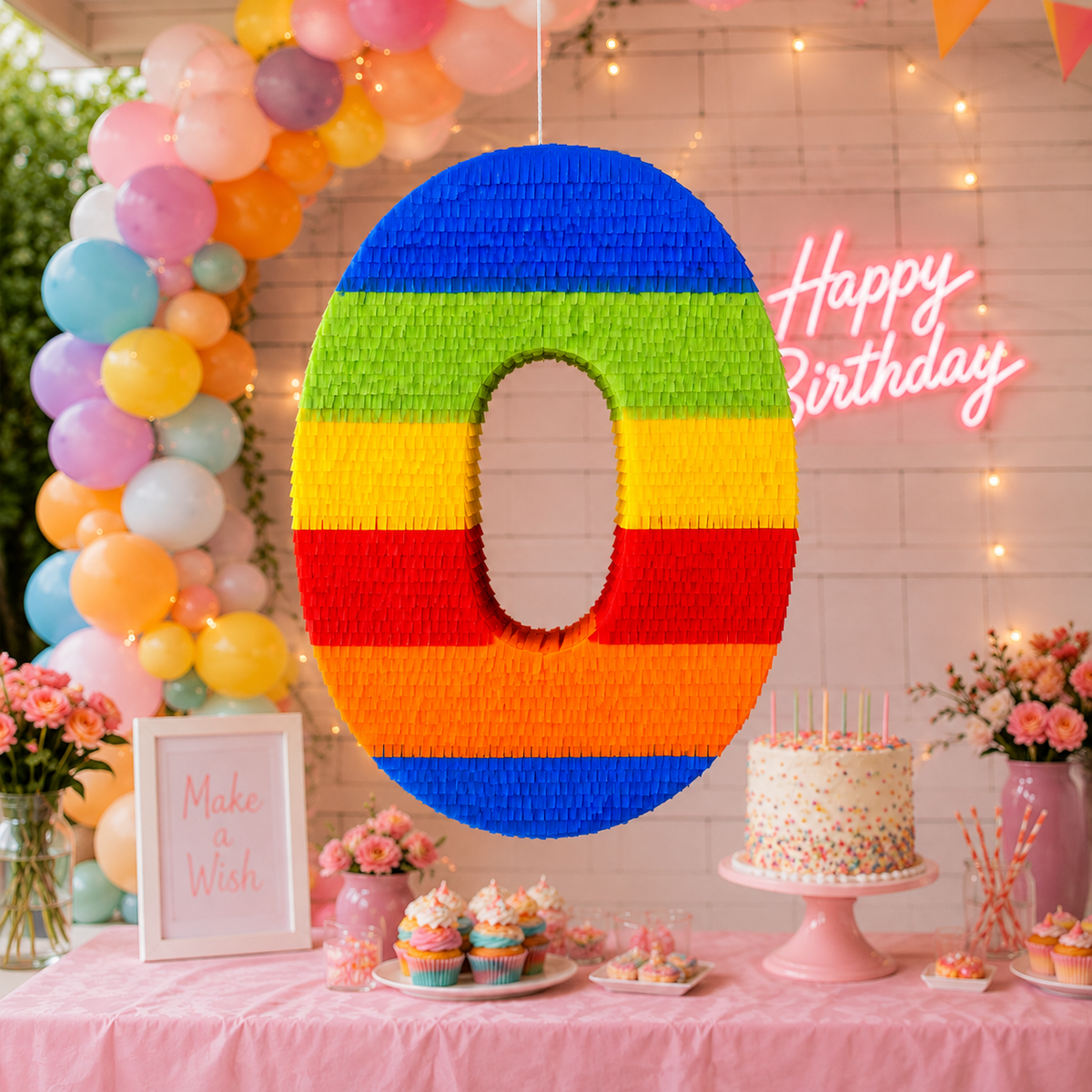 RAINBOW NUMBER PIÑATA PRE-ORDER | 3 Days Production | FREE Stick Included!