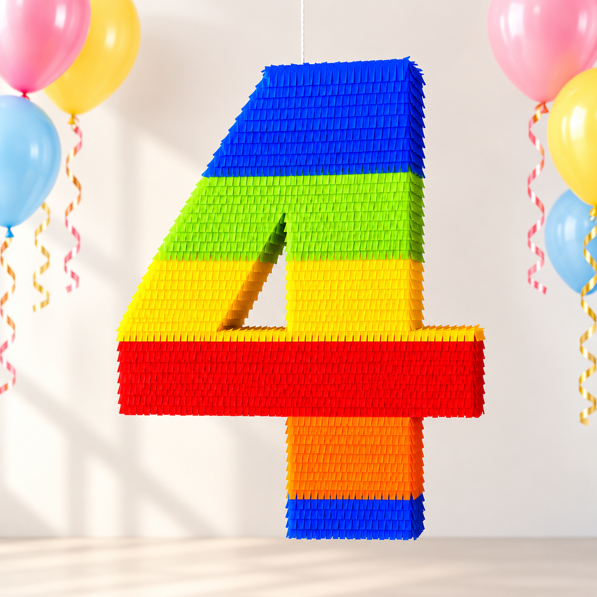 RAINBOW NUMBER PIÑATA PRE-ORDER | 3 Days Production | FREE Stick Included!