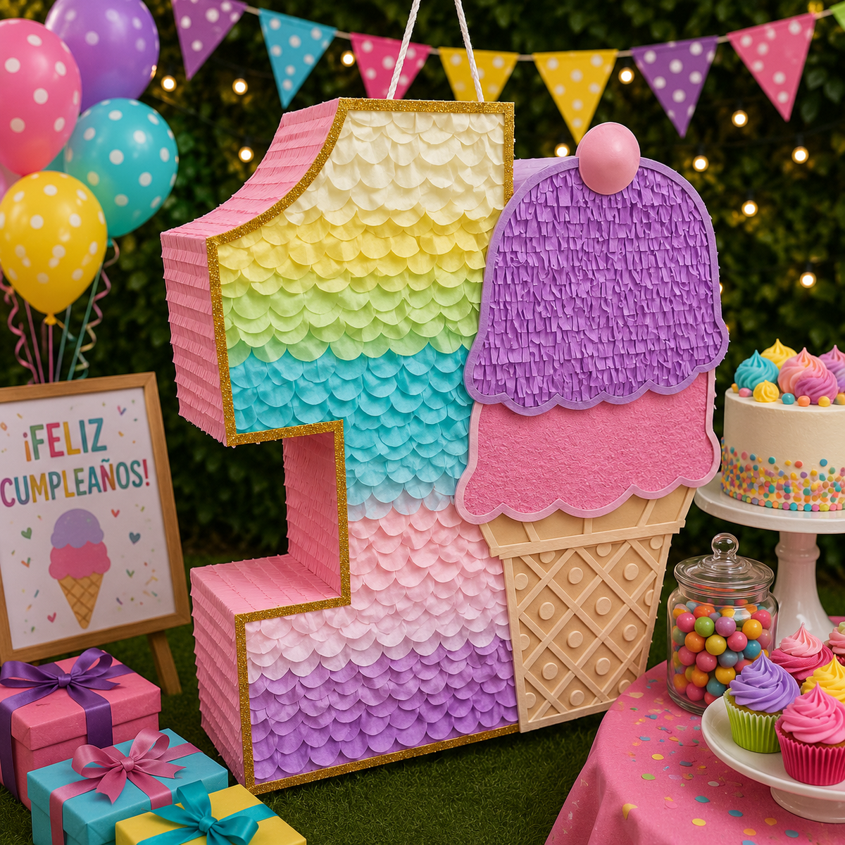 NUMERICAL SUNDAE PIÑATA PRE-ORDER | 3 Days Production | FREE Stick Included!