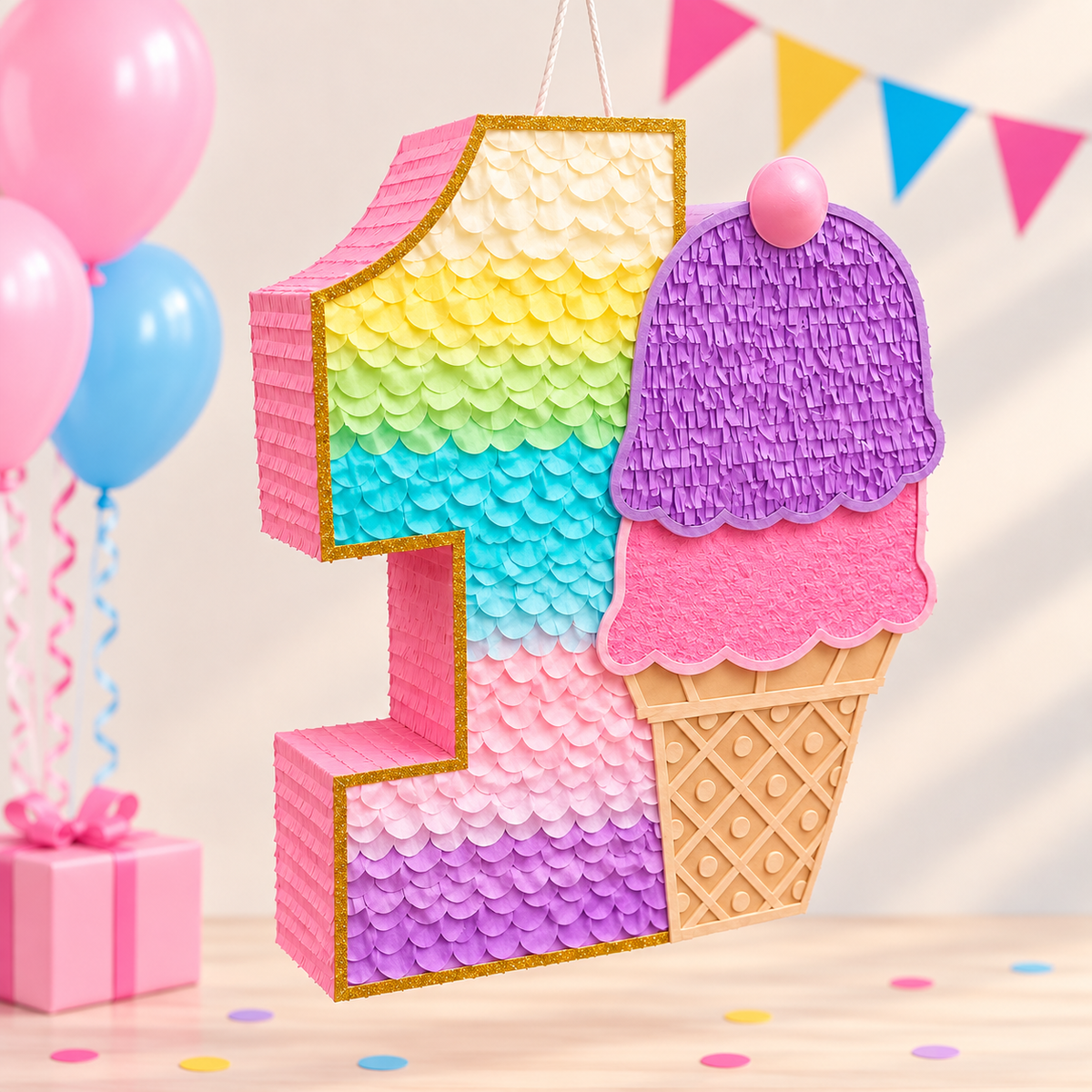 NUMERICAL SUNDAE PIÑATA PRE-ORDER | 3 Days Production | FREE Stick Included!