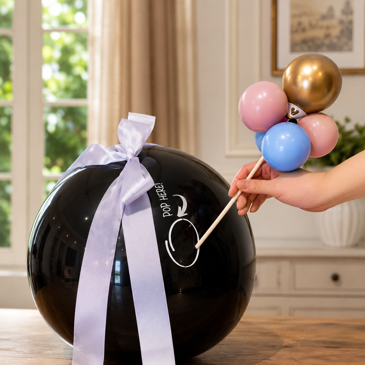 Gender Reveal HE or SHE ? BUNNY BE? POP Me to see! - No Mess Table Top