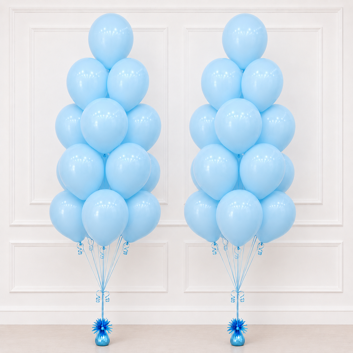 Pale Blue Latex Balloon Bouquet Set