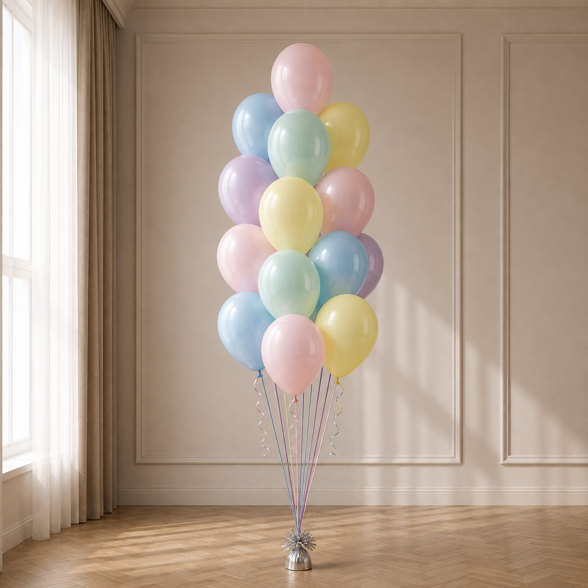 Pastel Latex Balloon Bouquet - 7/10/18/24count