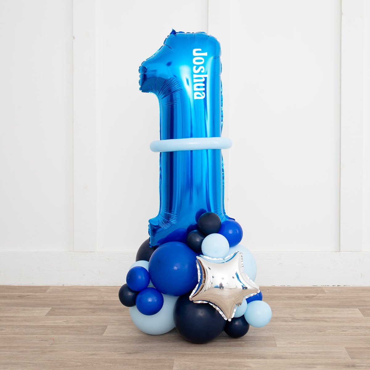 Any Single Personalised Dark Blue Inflated Number Balloon Standee