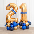 Any Two Personalised Sapphire Blue Inflated Number Balloon Standee