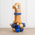 Any Single Personalised Sapphire Blue Inflated Number Balloon Standee