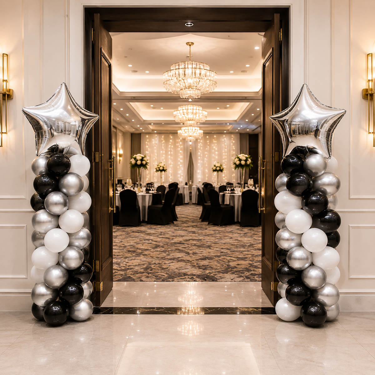 Starry Night Party Standard Balloon Pillar Standee