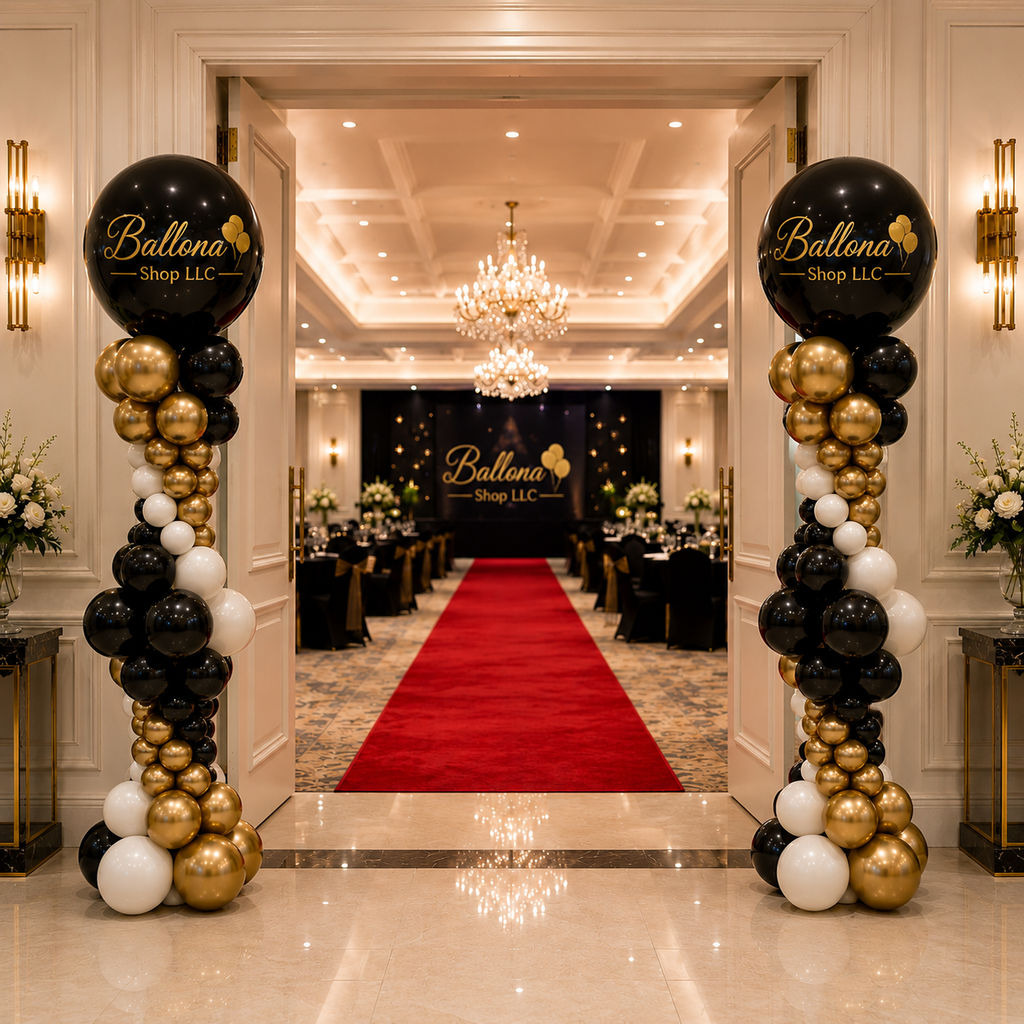 Glam Party Roman Balloon Pillar Standee