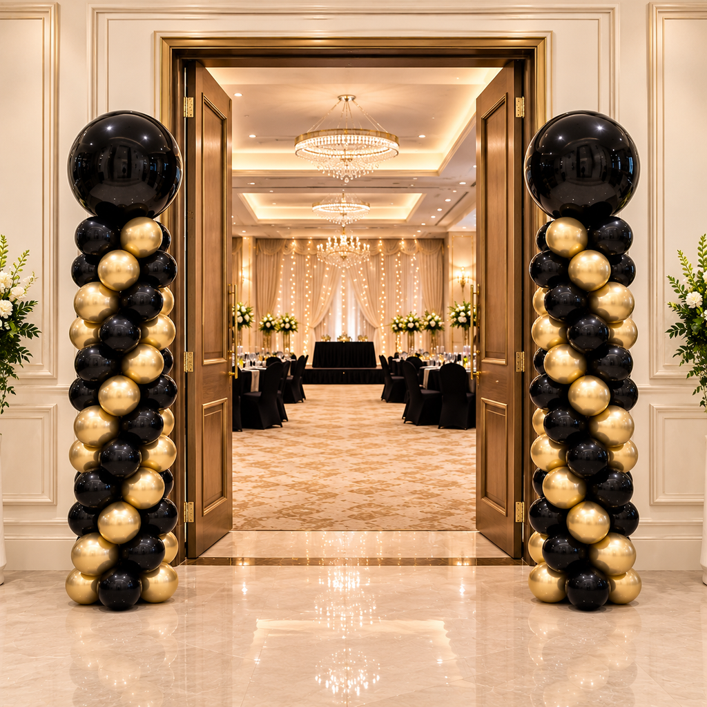 Elegant Glam Party Standard Balloon Pillar Standee