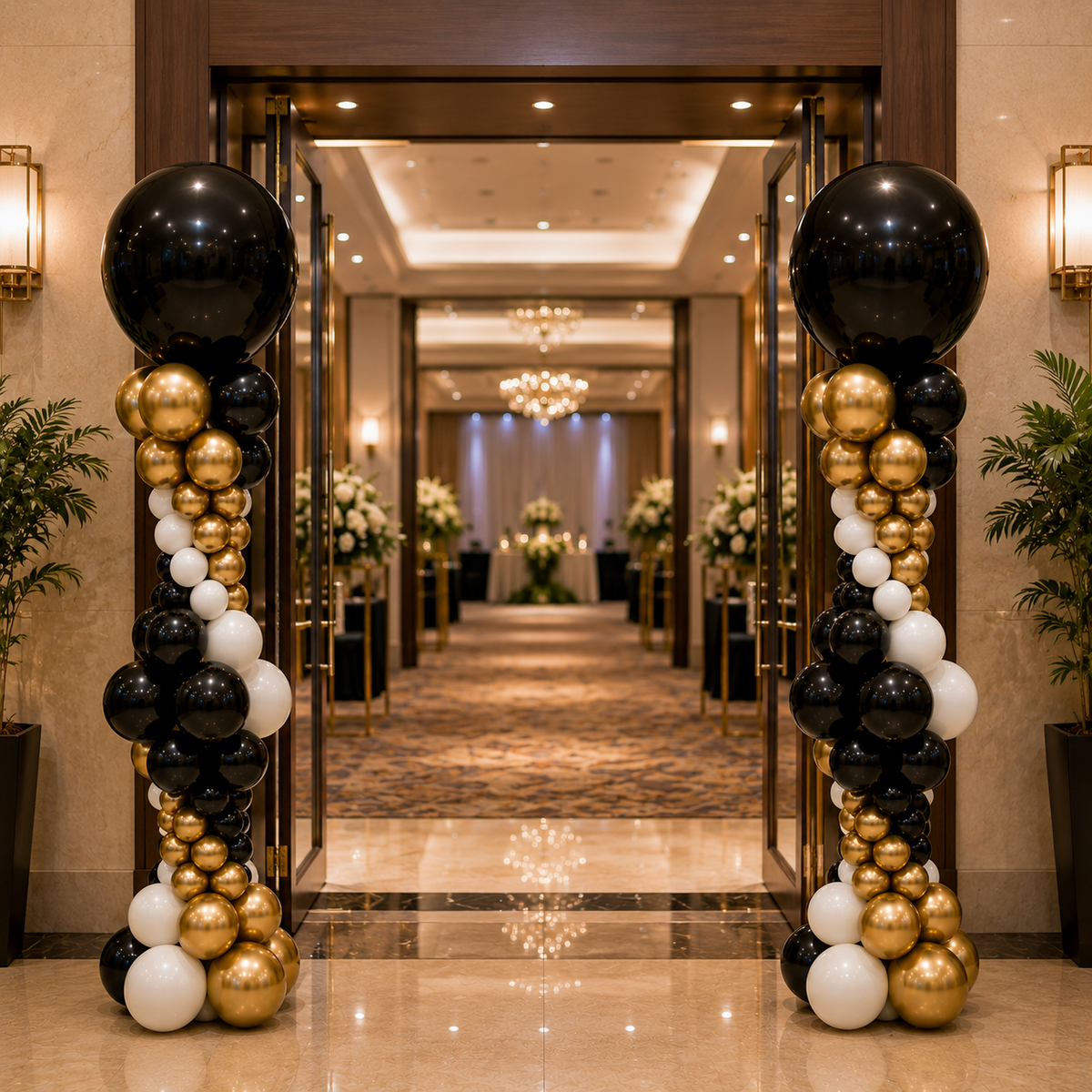 Glam Party Roman Balloon Pillar Standee