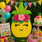 PINEAPPLE WITH FLOWER PIÑATA PRE-ORDER | 3 Days Production | FREE Stick Included!