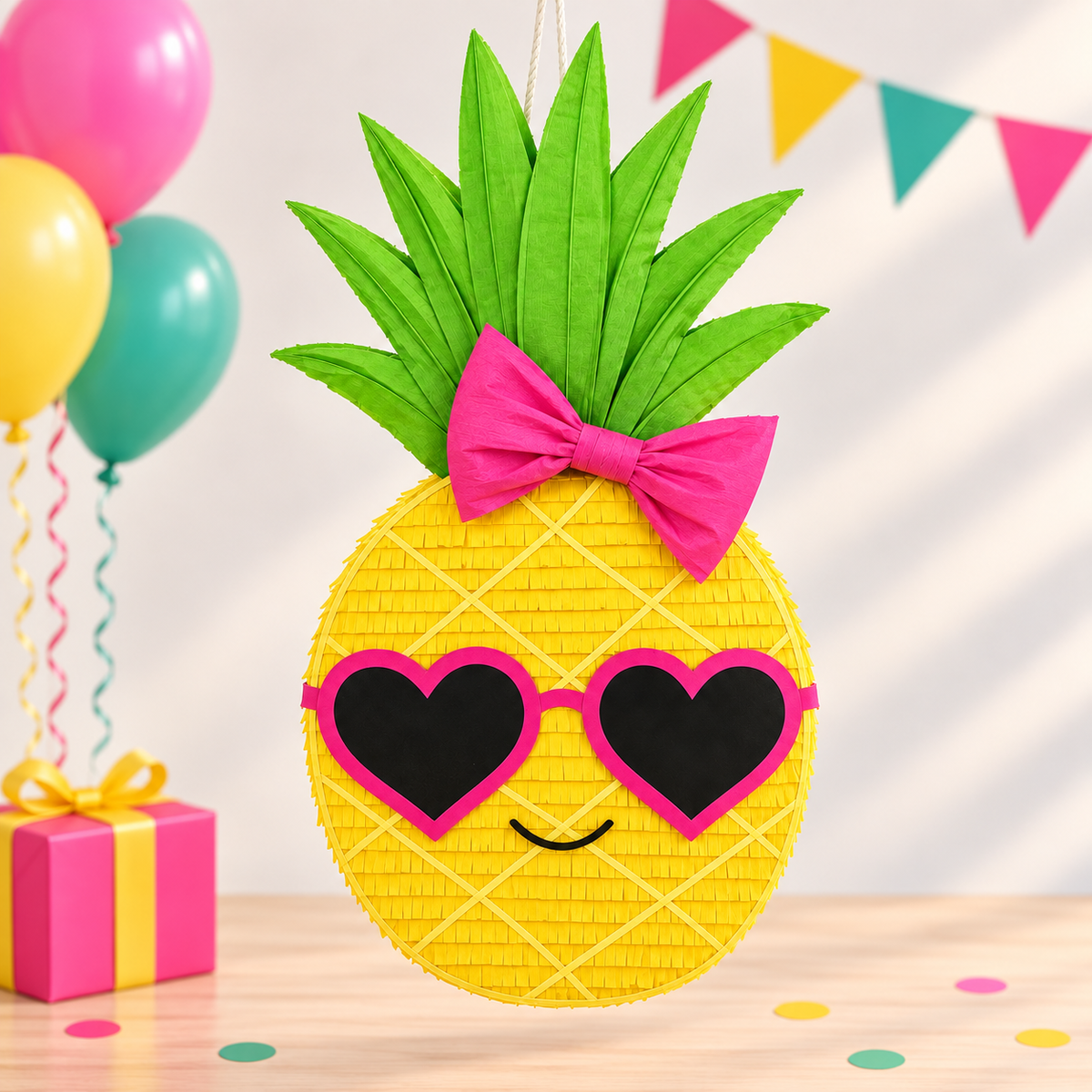 PINEAPPLE WITH BOW PIÑATA PRE-ORDER | 3 Days Production | FREE Stick Included!