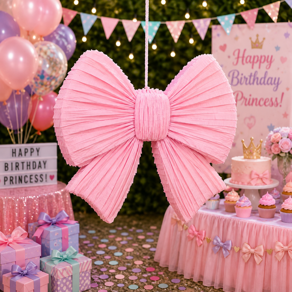 PINK BOW PIÑATA PRE-ORDER | 3 Days Production | FREE Stick Included!