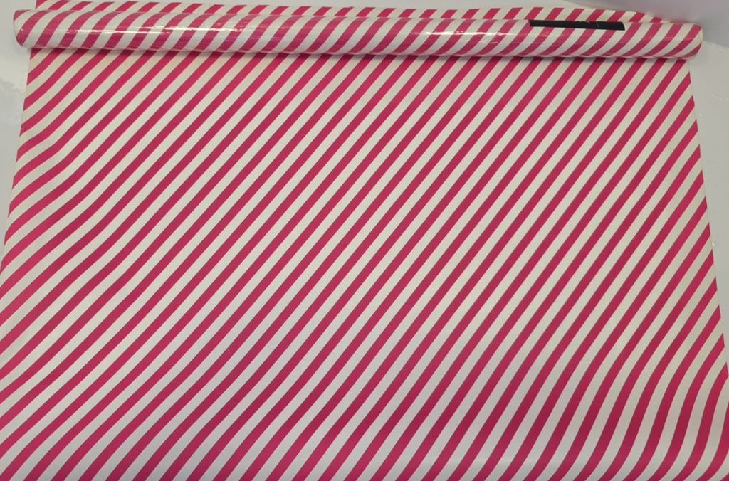 Pink Magenta Stripe Gift Wrapper - per Roll