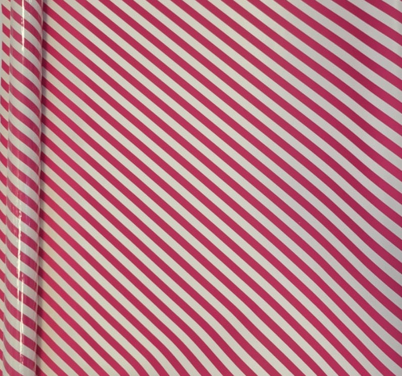 Pink Magenta Stripe Gift Wrapper - per Roll