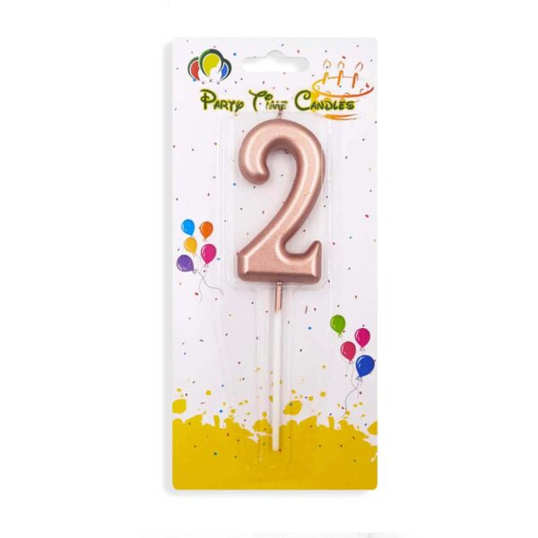 RoseGold Number Party Candles/Cake Topper