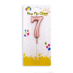 RoseGold Number Party Candles/Cake Topper