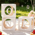 White ONE Letter Balloon Box (Baby 1st Birthday Decoration) (inside Balloons Included)