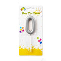 Silver Number Party Candles/Cake Topper