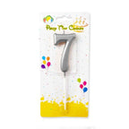 Silver Number Party Candles/Cake Topper