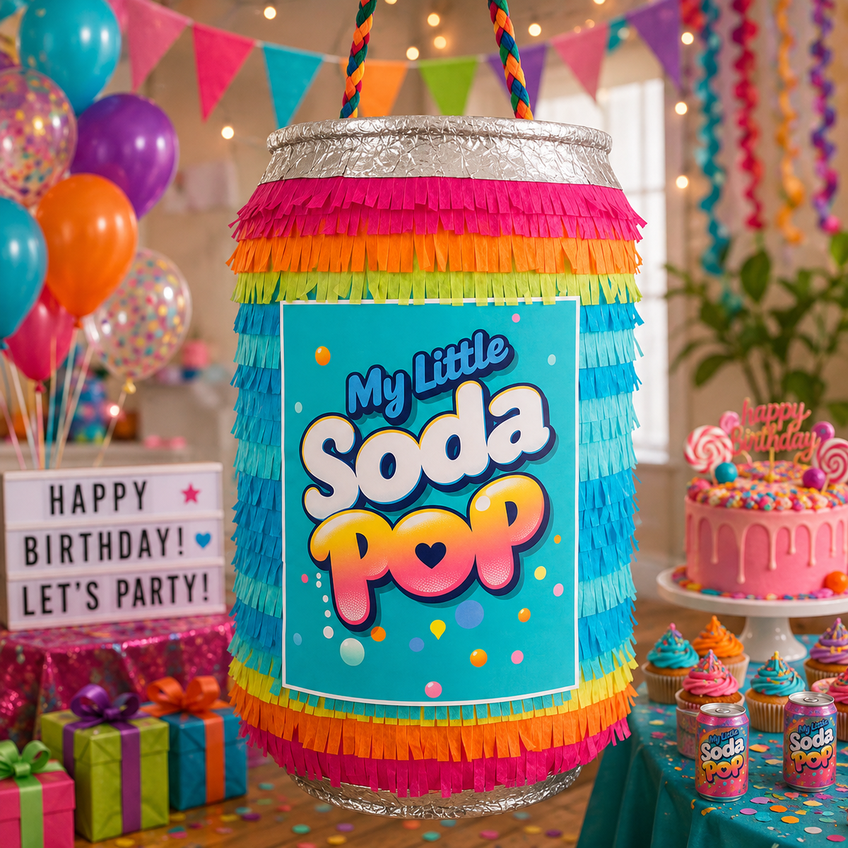 SODA POP PIÑATA PRE-ORDER | 3 Days Production | FREE Stick Included!