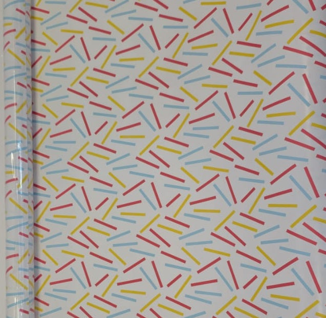 Stripe Confetti Gift Wrapper - per Roll