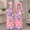 Any Two Number Princess Flower Standard Balloon Pillar Standee