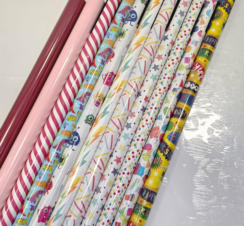 Colorful Confetti Dots Gift Wrapper - per Roll