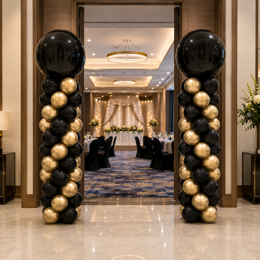 Elegant Glam Party Standard Balloon Pillar Standee