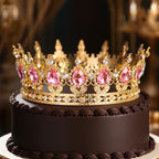 Fashion Luxury Rhinestone PINK Crown/Tiara