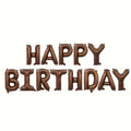 HAPPY BIRTHDAY CARAMEL Foil Balloon Banner - AIR-FILLED (NON-FLYING)