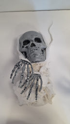 HANGING Skull Ghost with LED Light Eyes