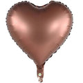 18H HEART MATTE BROWN FOIL BALLOONS HELIUM Filled