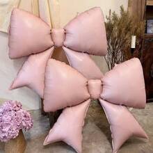 SS PINK BOW FOIL BALLOONS HELIUM Filled