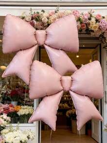 SS PINK BOW FOIL BALLOONS HELIUM Filled