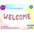WELCOME ROSEGOLD Foil Balloon Banner - AIR-FILLED (NON-FLYING)